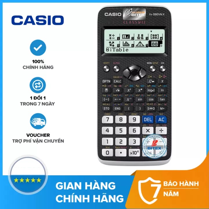 Máy tính casio fx-580vnx sở hữu màn hình lcd độ phân giải cao , đa chức năng dành cho học sinh , sinh viên , tích hợp tới 521 tính năng ,, dùng cho học tập-các kì thi đại học -tốt nghiệp , máy tính casio fx-580vnx giá học sinh .