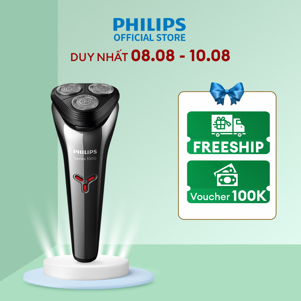Máy cạo râu Philips S1301/02 - Sạc nhanh 5 phút - cạo khô và cạo ướt bảo hành chính hãng 2 năm