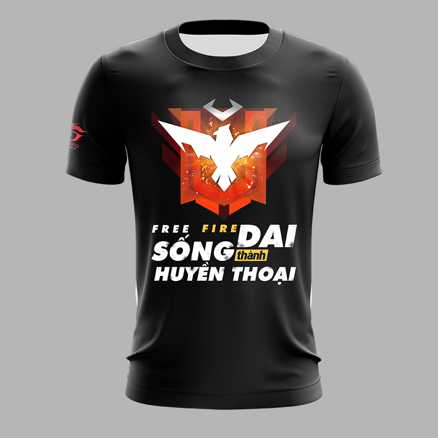 Áo Free Fire Rank Huyền Thoại Đen 3D