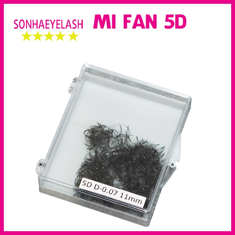 Mi fan 5D dày 0.07 , mi bao đen, mềm mại, xòe, dùng nối mi volume