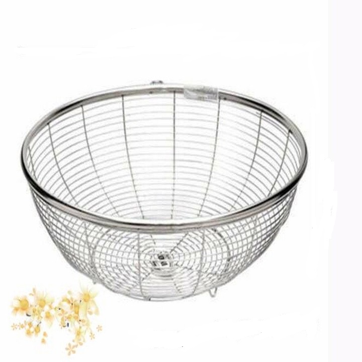 Rổ Vòng Inox 26cm Cao Cấp/Rổ nan thưa inox chắc chắn