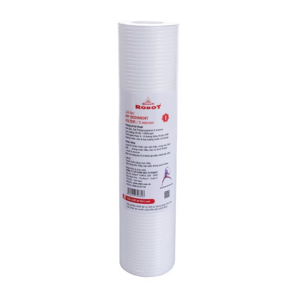 Lõi lọc thô số 1 - pp 5 micron 10 inch - taiwan
