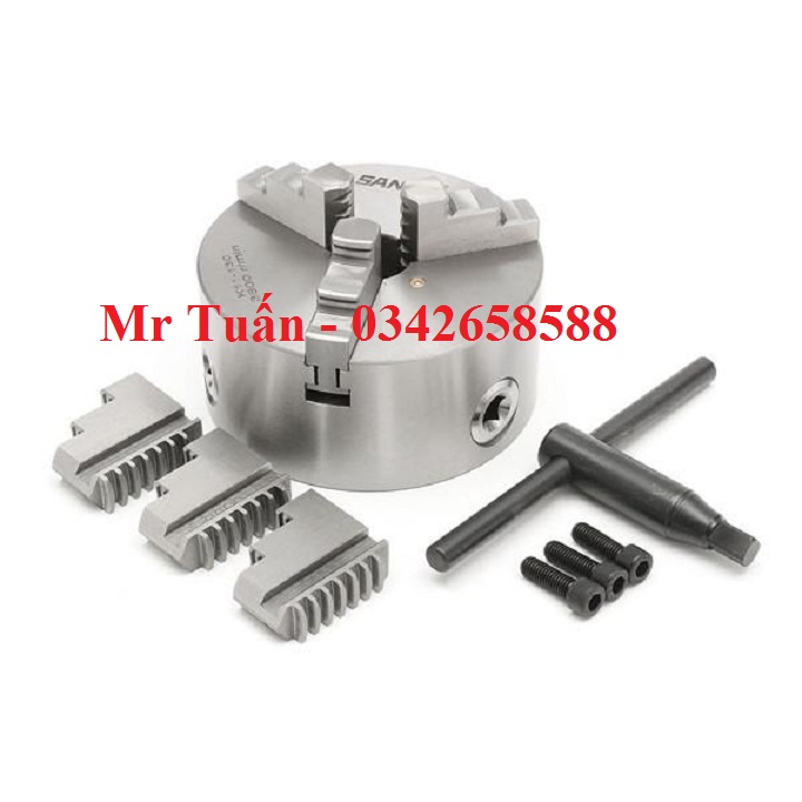Mâm cặp máy tiện 3 chấu đường kính 130mm model K11-130 mâm cặp hãng Sanou