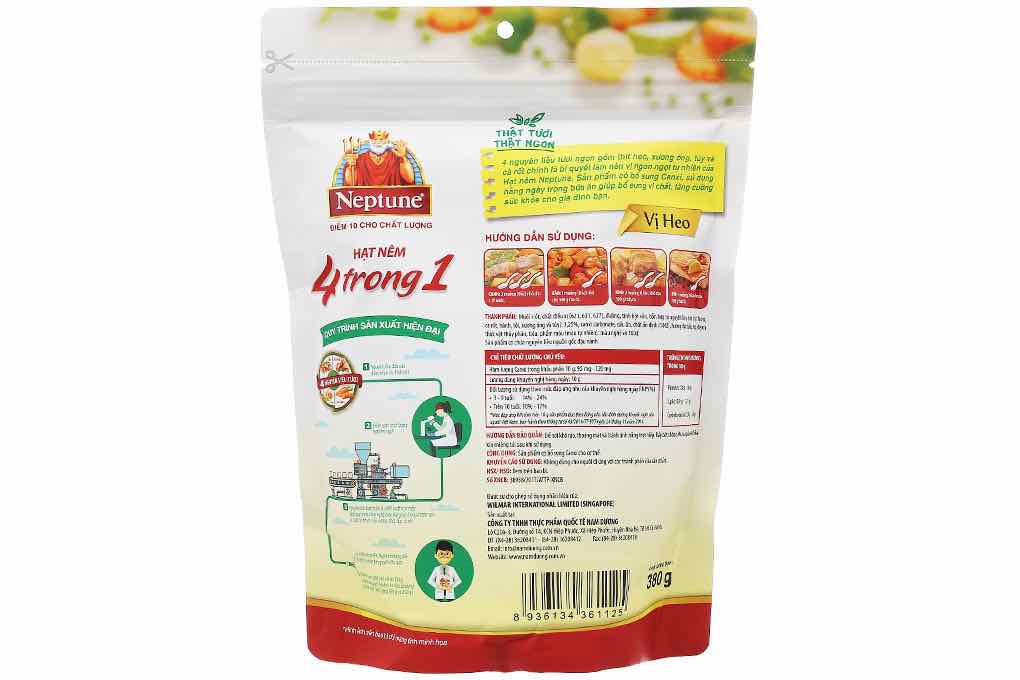 Hạt nêm neptune vị heo 170gr