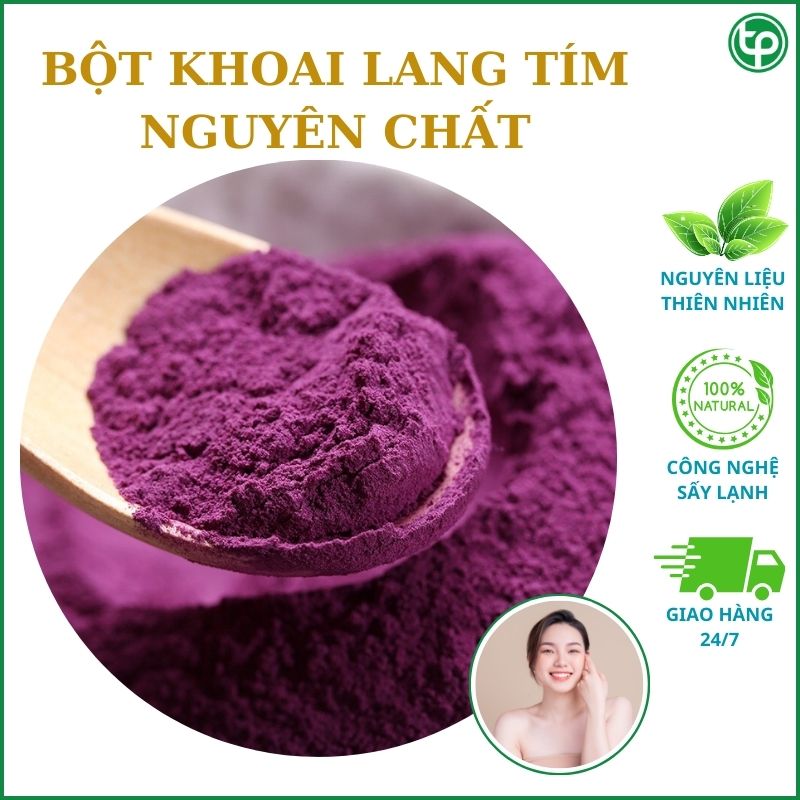 Bột khoai lang tím nguyên chất túi lớn loại 1kg - Thảo Dược Tấn Phát