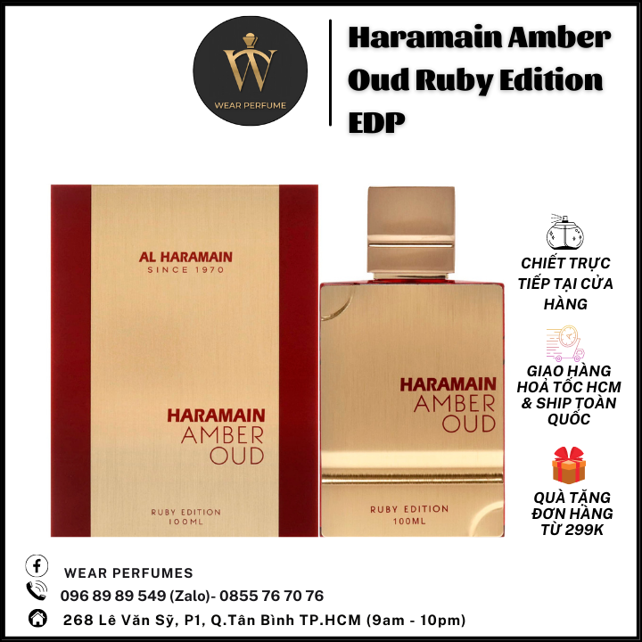 Nước Hoa Unisex Al Haramain Amber Oud Ruby Edition EDP - Fullsize và Chiết