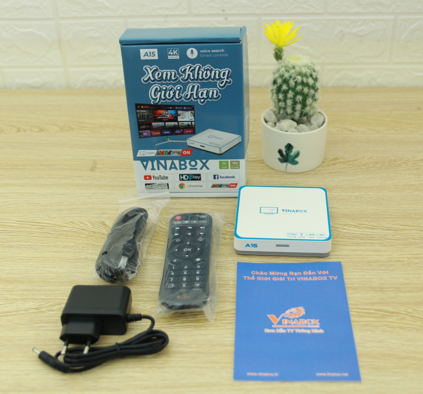 VINABOX A15 - RAM 2GB ROM 16GB, MẪU VINABOX MỚI NHẤT NĂM 2020 TÌM KIẾM GIỌNG NÓI, GIAO DIỆN ANDROID TV