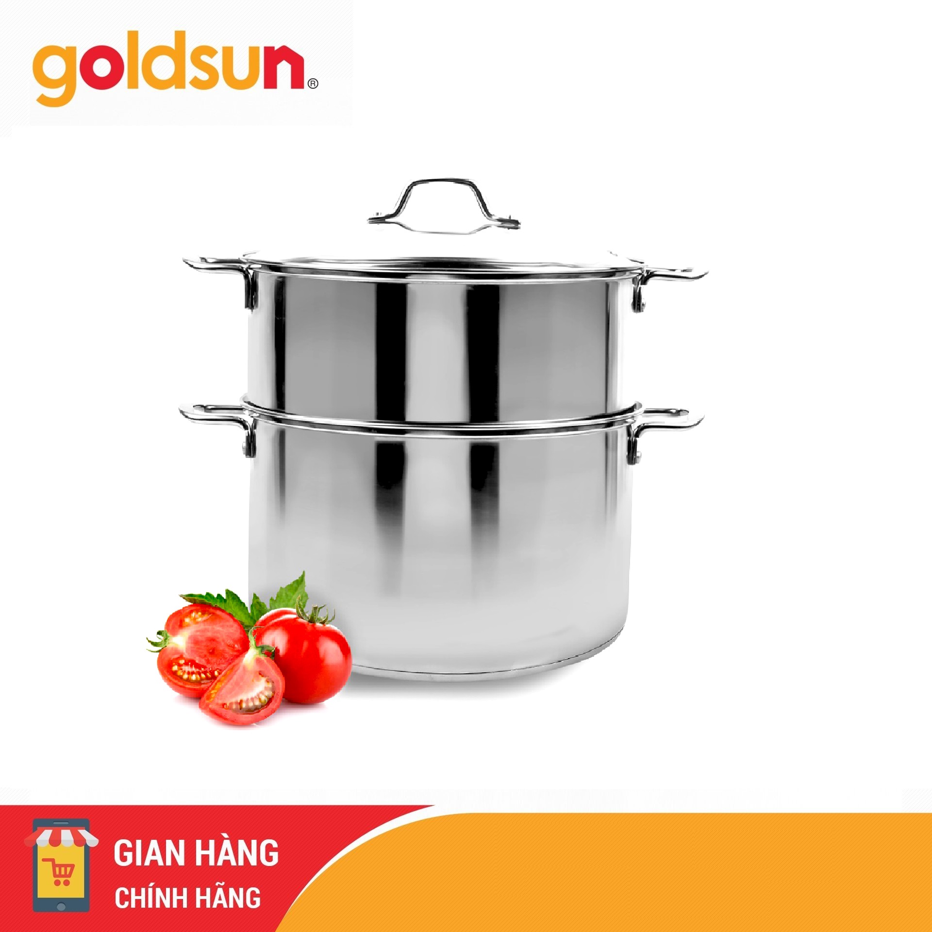 Bộ nồi xửng hấp goldsun gh26-2303sg
