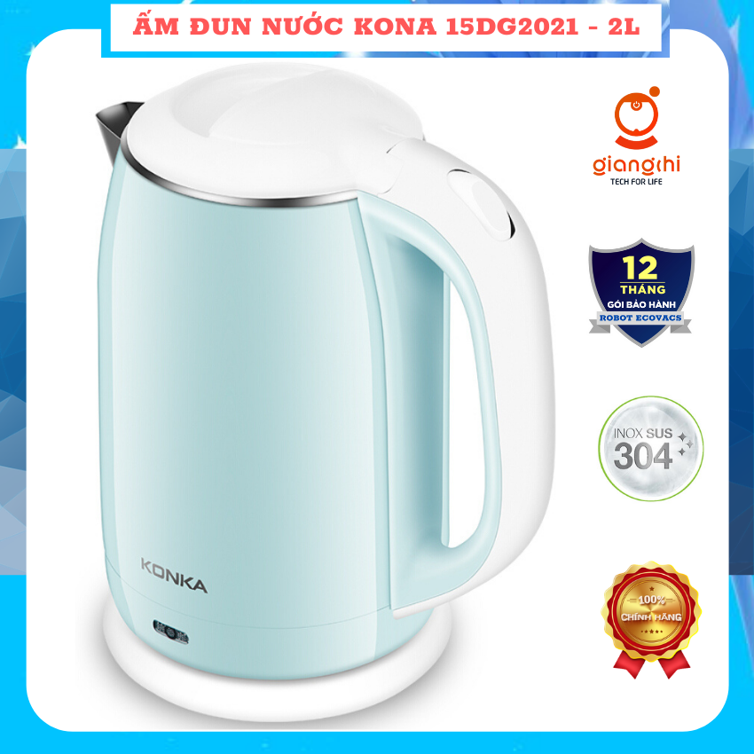[BÌNH ĐUN NƯỚC ] Ấm Đun Nước Điện Konka 2L / Thép không gỉ 304/ 2 Lớp chống bỏng - (KONKA) KEK-15DG2020 /BẢO HÀNH 12 THÁNG TẠI Giang chi ecovacs's house