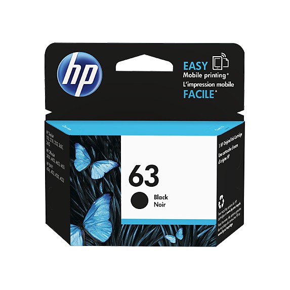 Mực in hp 63 black original ink cartridge - hàng chính hãng hp việt nam