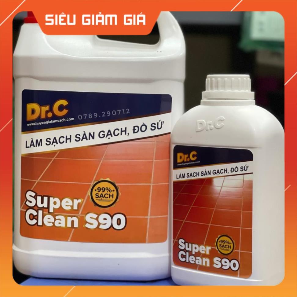 Dung dịch cọ nền nhà tẩy đồ men sứ ố vàng tẩy sàn Dr.C 1000ml