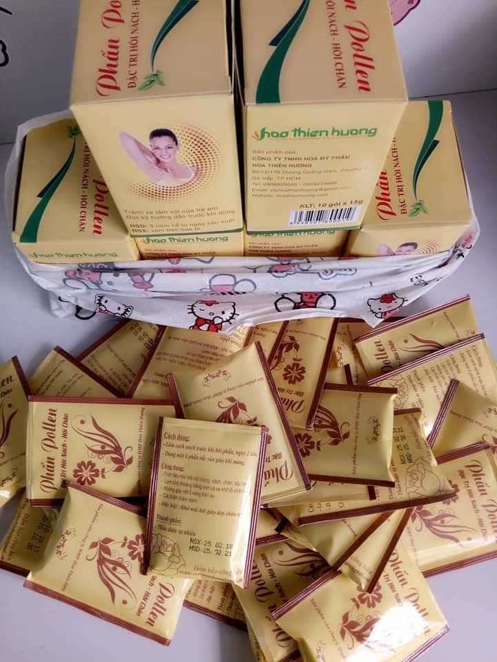 [HCM]Hôi nách Pollen -Bột khử mùi hôi nách hôi chân từ thiên nhiên