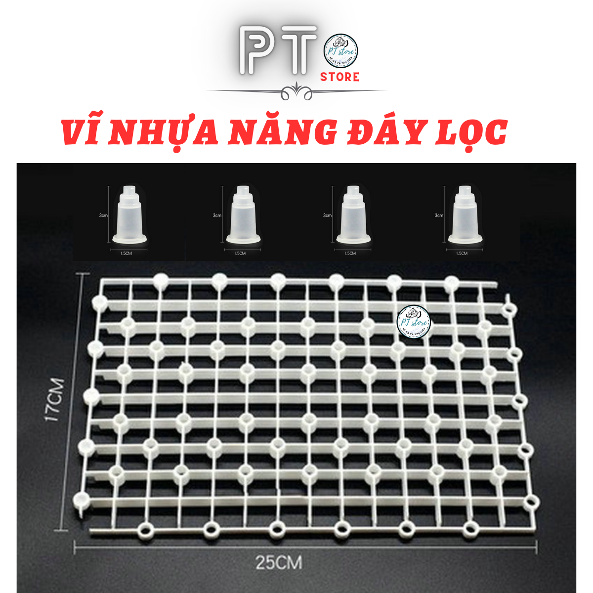 Tấm nhựa kê đáy lọc,vĩ nhựa nâng đáy lọc bể cá.
