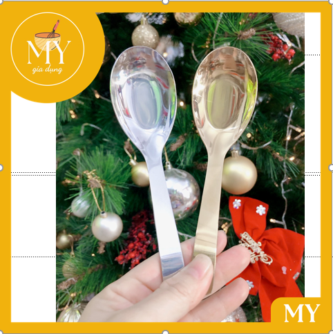 Muỗng thìa ăn cơm - phở - súp - Muỗng vàng inox - Muỗng inox cao cấp - CANH CAM thép không gỉ