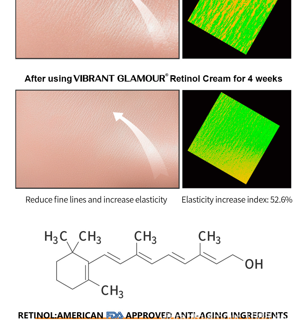 vibrant glamour retinol kem dưỡng da mặt kem làm trắng da retinol cấp nước chống lão hóa loại bỏ nếp nhăn moisturizing anti-aging wrinkle 11