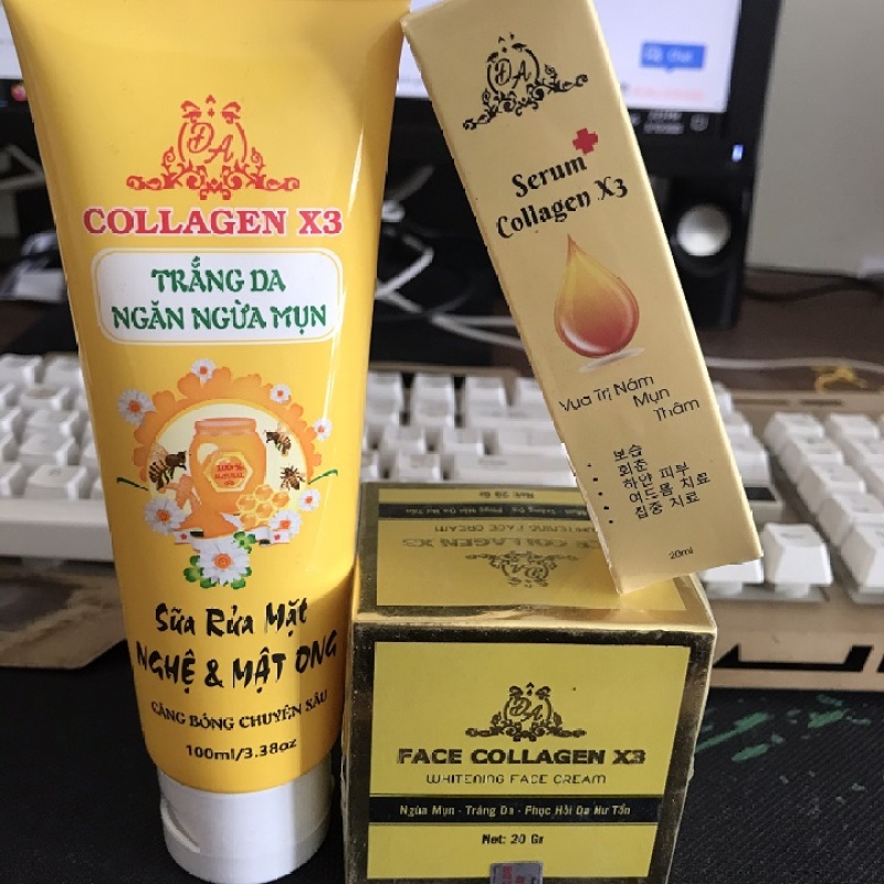 Sữa rửa mặt collagen x3