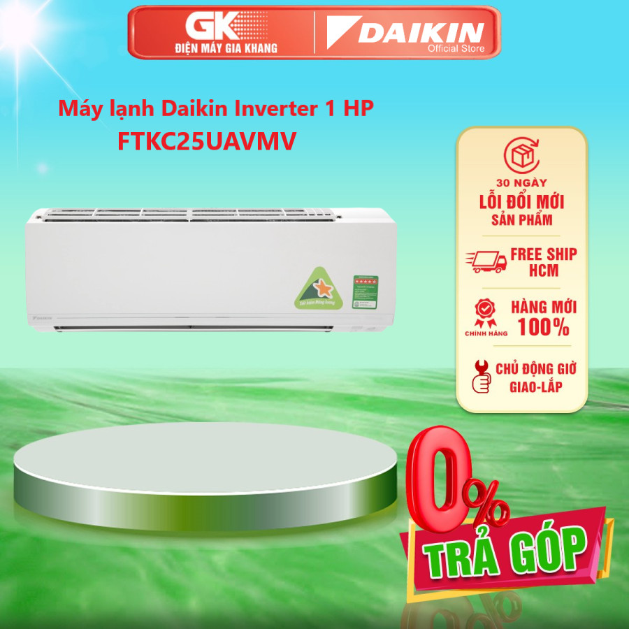 Điều hòa Daikin 1 chiều 9.000BTU inverter FTKC25UAVMV - GIAO TOÀN QUỐC - FREESHIP HCM
