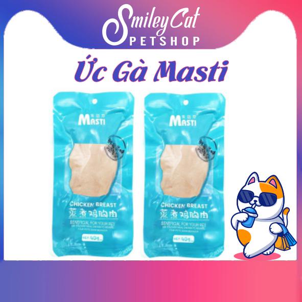 Ức gà hấp cho chó mèo Masti gói 40g