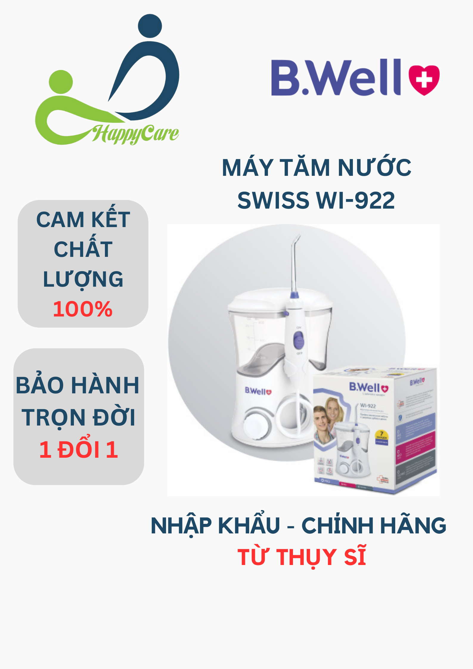 Máy tăm nước b.well swiss wi-922