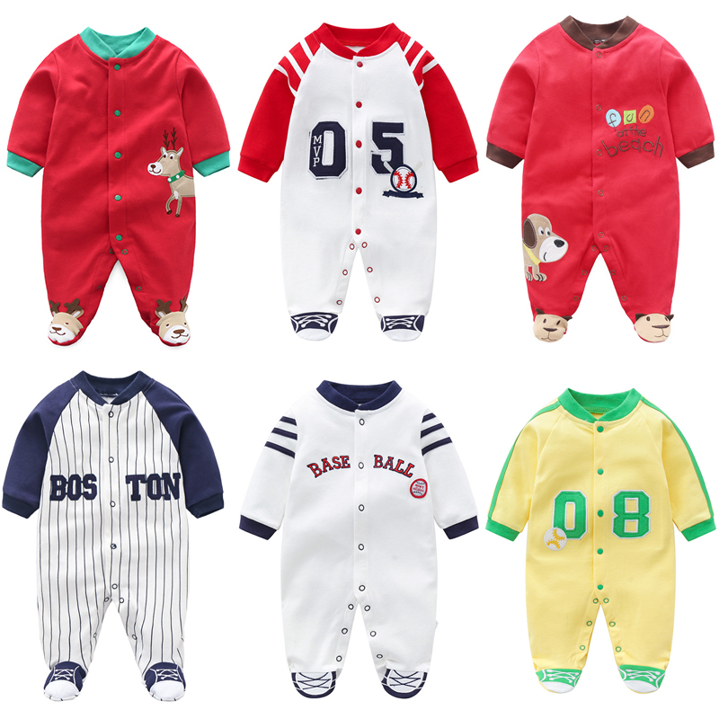 [Hoàn tiền 6%] Bodysuit cho bé , bộ body dài tay sơ sinh liền tất họa tiết đáng yêu chất thun cotton hàng quảng châu cao cấp _ BD19