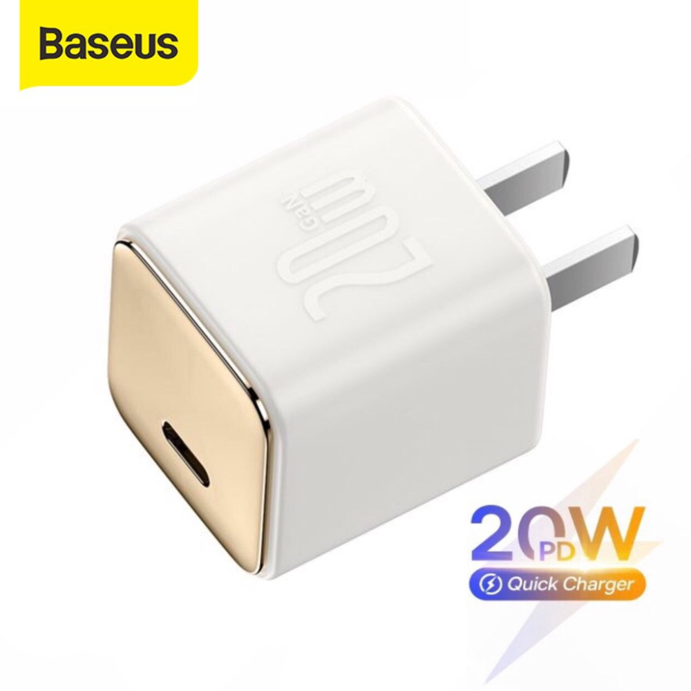 Củ sạc nhanh 20w ip baseus gan3 1c - bộ cục sạc kèm dây type c to lp dùng cho iphone 14 13 12 11 xsmax x ..