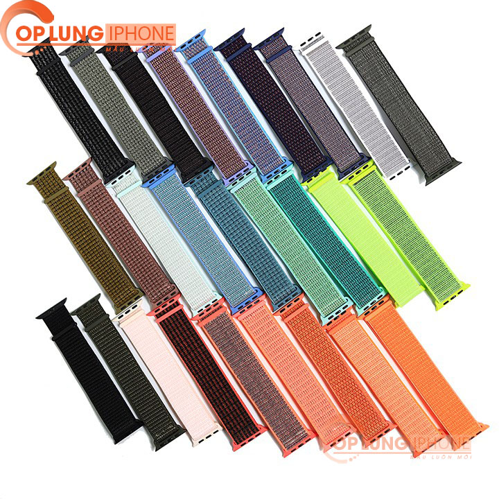 Dây Apple Watch Vải Dù Cao Cấp 38mm/40mm 42mm/44mm tương thích Gen 1 Gen 2 Siri 1 2 3 4 5