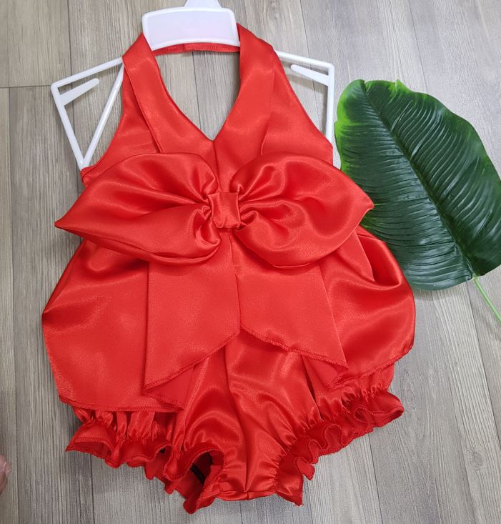 Bộ đồ bé gái nơ đỏ lụa cao cấp SIÊU DỄ THƯƠNG ,Thôi Nôi, Sinh Nhật 8-22kg Angel Baby Thời Trang Thiết Kế