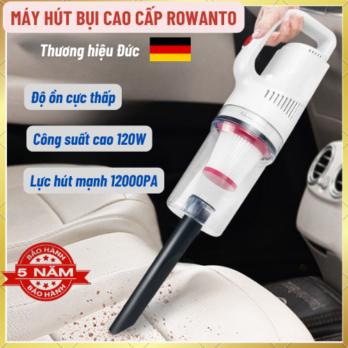 Máy hút bụi xe ô tô thương hiệu Rowanto RT 3008- Máy hút bụi cầm tay mini- Máy hút bụi công suất lớn Hàng chính hãng 1 đổi 1