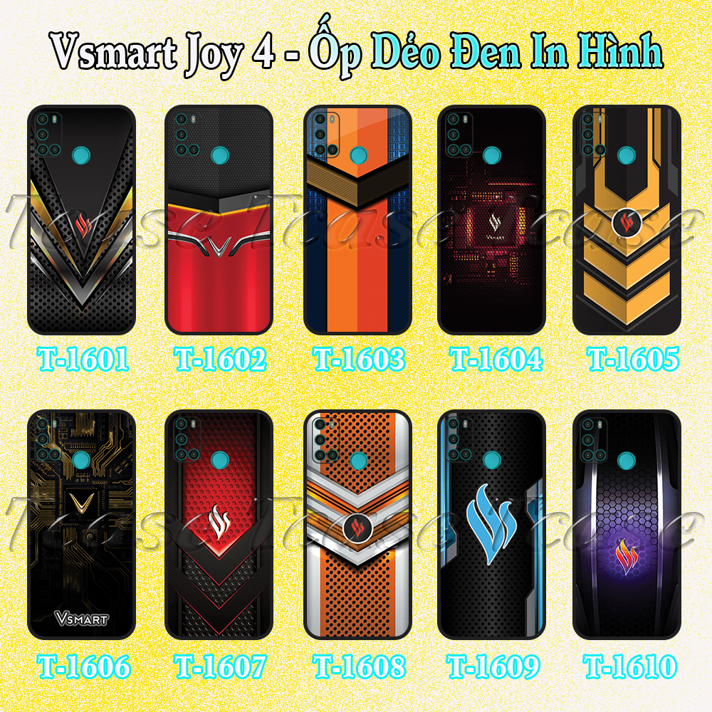 Ốp lưng Vsmart Joy 4 - Ốp dẻo đen in hình BST Vsmart Mới Lạ