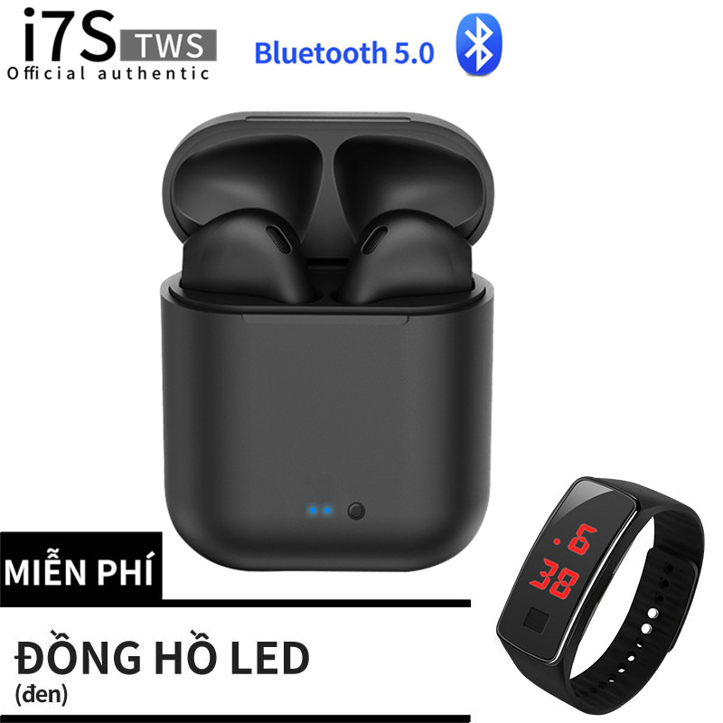 【Miễn phí Đồng hồ led】Tai Nghe Bluetooth i7S/- Tai Nghe Bluetooth I7S,Tai Nghe Nhét Tai Không Dây Bluetooth - Tai nghe Bluetooth Không Dây, Tai Nghe Không Dây, Tai nghe Bluetooth Màu Trắng, Tai Nghe Giá Sốc