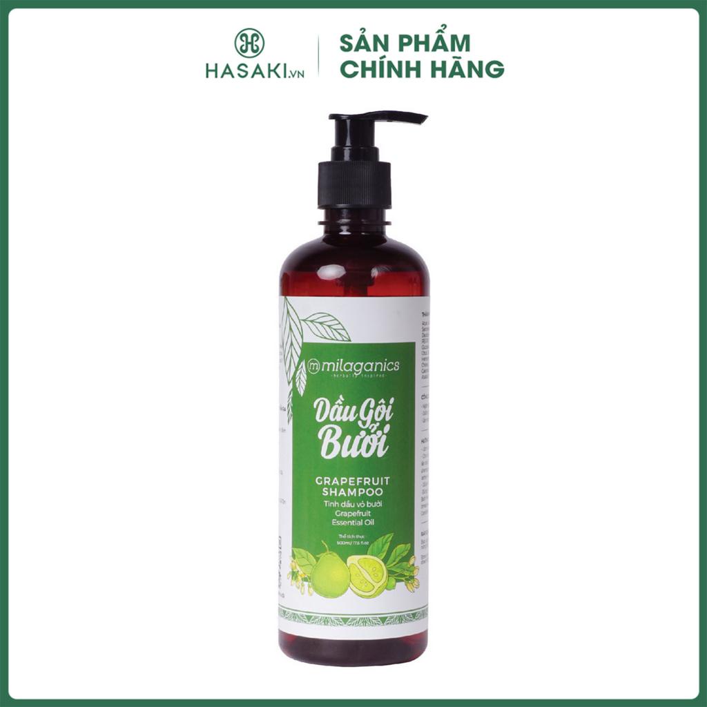 Dầu Gội Milaganics Tinh Dầu Bưởi Kích Thích Mọc Tóc 500ml Hasaki Sản Phẩm Chính Hãng