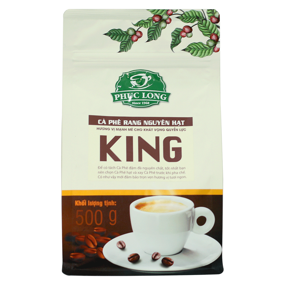 <LUÔN CÓ SẴN HÀNG> Cà Phê King Không Bơ 500GR - Phúc Long Coffee & Tea