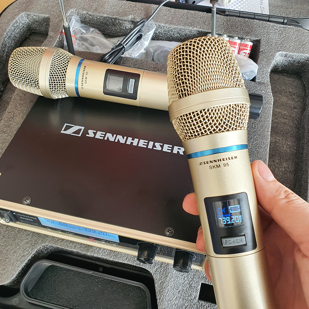 Bộ 2 micro không dây karaoke gia đình sân khấu hội trường SENNHEISER SKM-95 tần