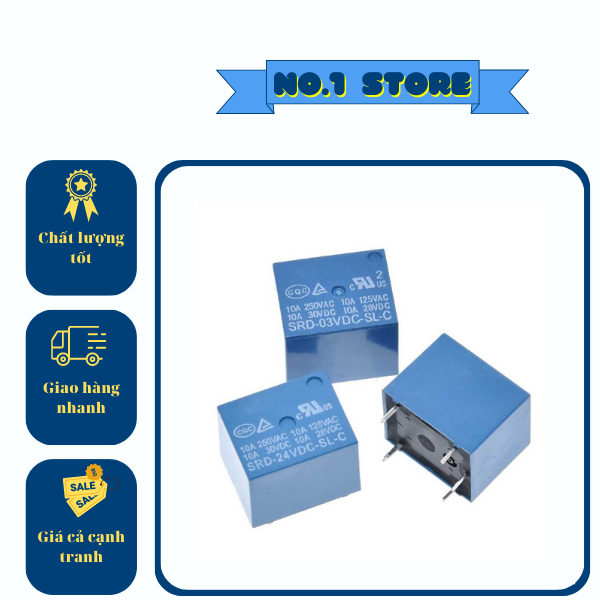 Relay 5v10a -12v10a - 24v10a 5 chân srd-vdc-sl-c chất lượng cao