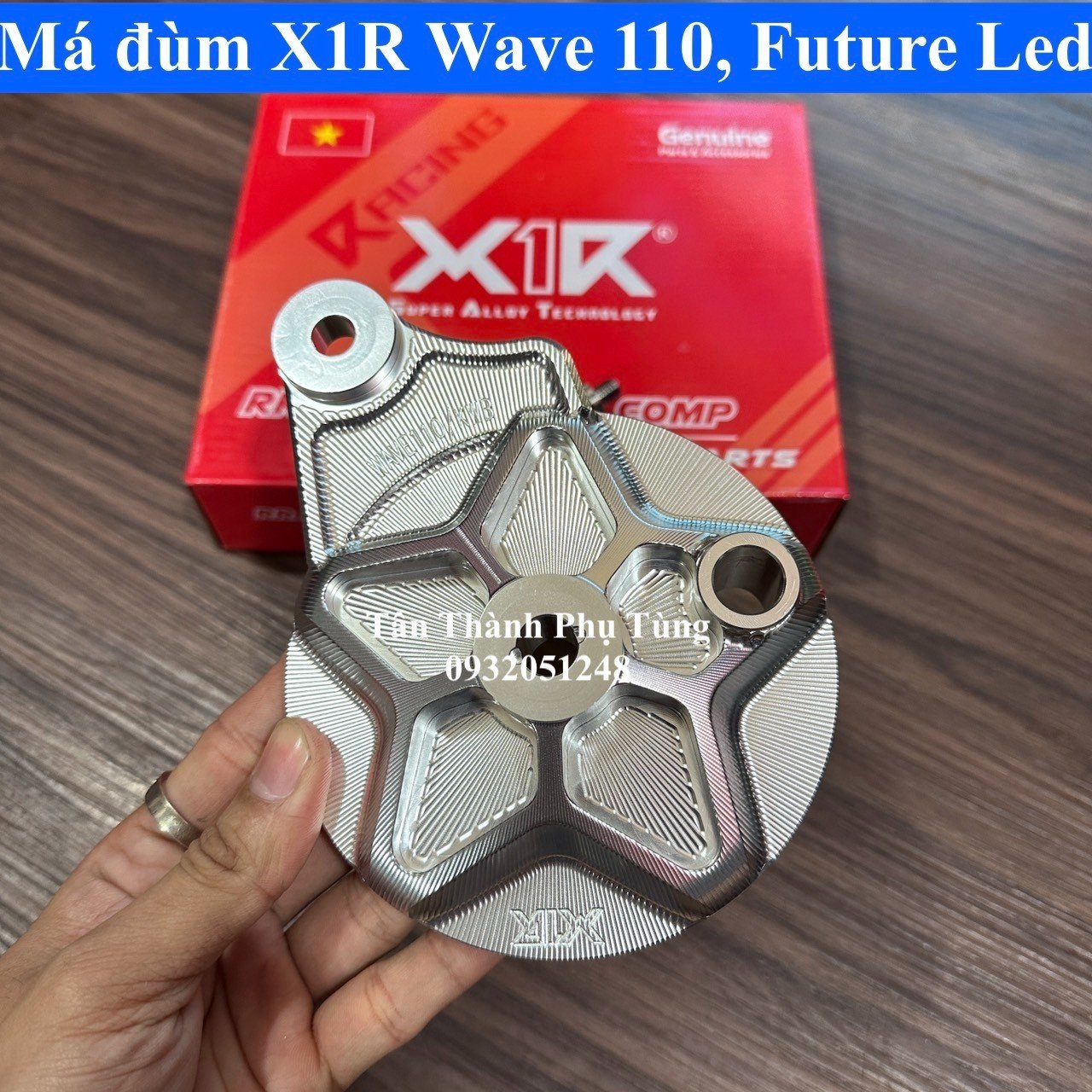 Má đùm X1R CNC 3D chính hãng : Exciter 2010/ Sirius, Wave a 110/ Future Led Tân Thành PT