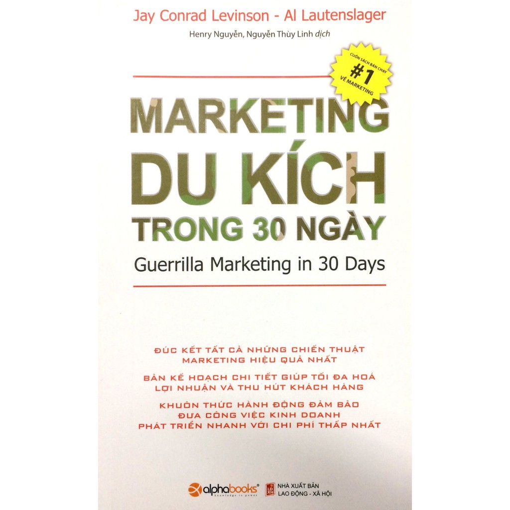 Nguyetlinhbook Sách - Marketing Du Kích Trong 30 Ngày - Tác Giả Jay Conrad Levinson, Al Lautenslager .