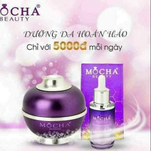Bộ đôi face vip tuyết sứ - serum diệp lục mocha - bộ đôi dưỡng da mặt