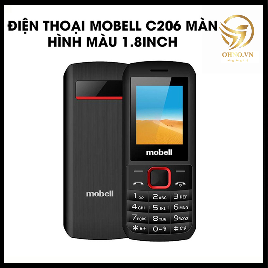 Điện Thoại Cục Gạch Cho Người Già Mobell C206 Điện Thoại Bàn Phím To Loa To Chính Hãng Đầy Đủ Pin Sạc Bảo Hành 24 Tháng - OHNO Việt Nam