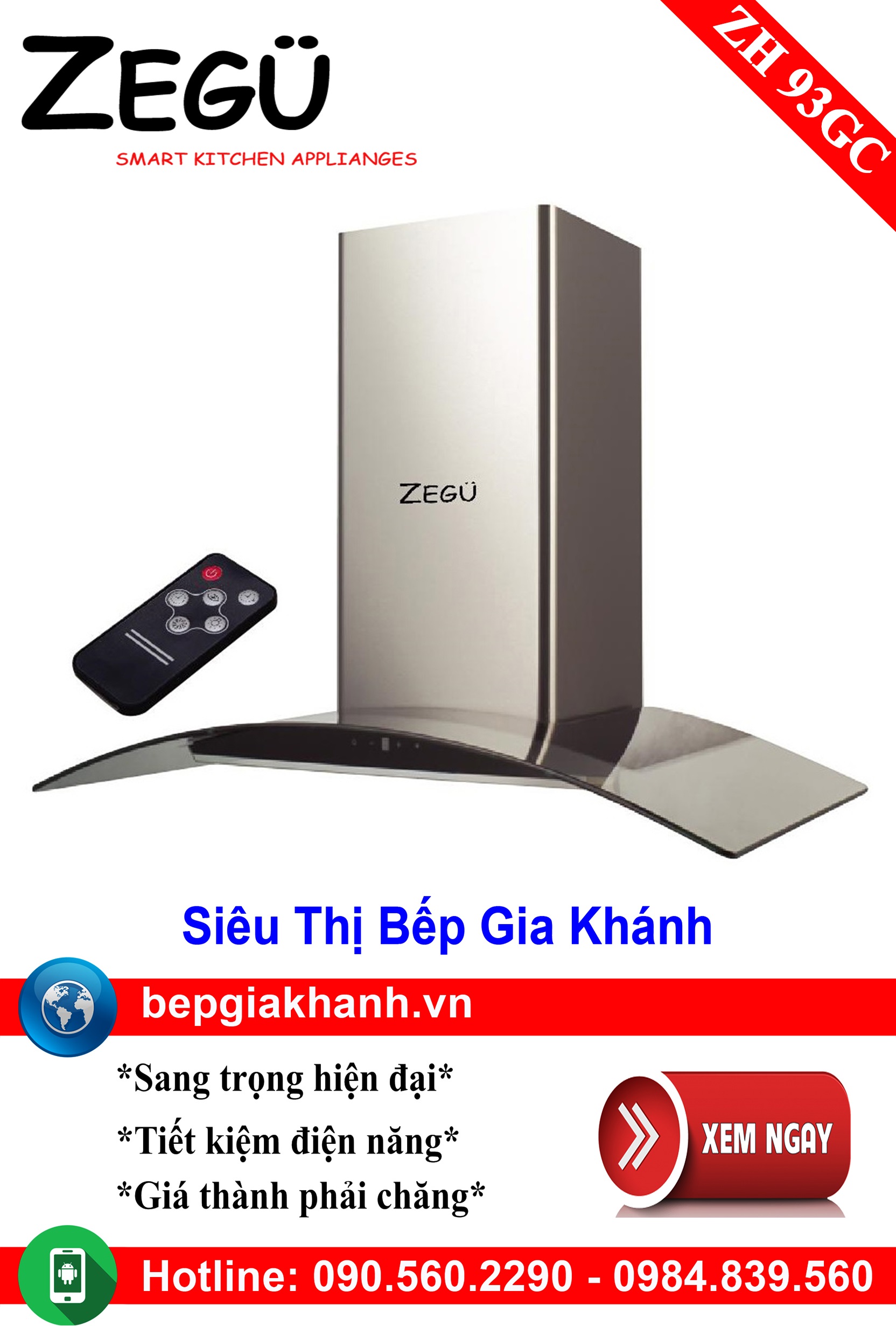 [HCM]Máy hút mùi dạng kính cong 90cm Zegu ZH 93GC, máy hút mùi nhà bếp, máy hút mùi bếp, máy hút mùi kính cong, máy hút mùi canzy, máy hút mùi mini, máy hút mùi âm trần, máy hút mùi electrolux, may hut mui