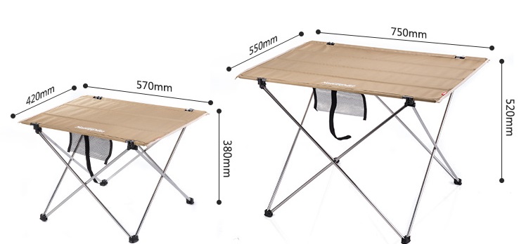 Bàn vải gấp gọn NatureHike NH15Z012-S Size Nhỏ ( Đen-Kaki )