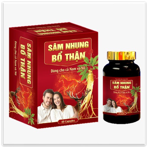 Sâm Nhung Bổ Thận Nam,Nữ Giúp Bổ Thận, Dưỡng Huyết, Cải Thiện Chức Năng Sinh Lý, Giảm Đau Lưng, Mỏi Gối- Hộp 60 viên