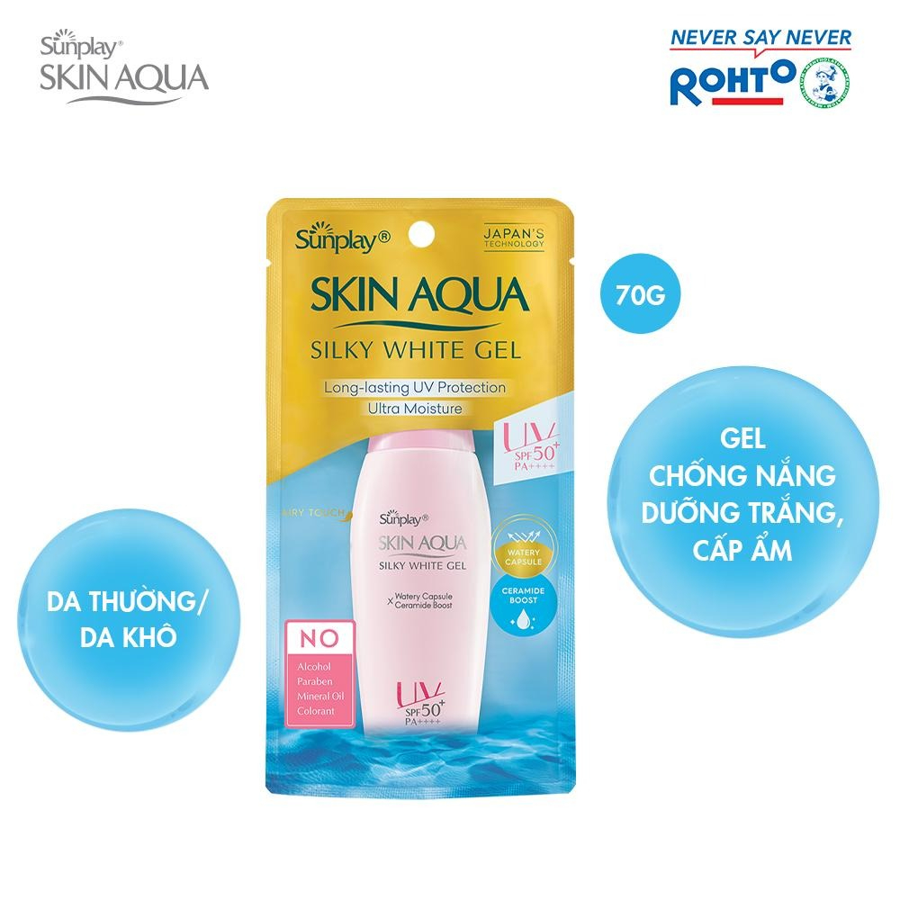 [HCM]Kem chống nắng Sunplay Skin Aqua Silky White Gel spf 50 pa++++ cam kết hàng đúng mô tả chất lượng đảm bảo an toàn đến sức khỏe người sử dụng đa dạng mẫu mã màu sắc kích cỡ