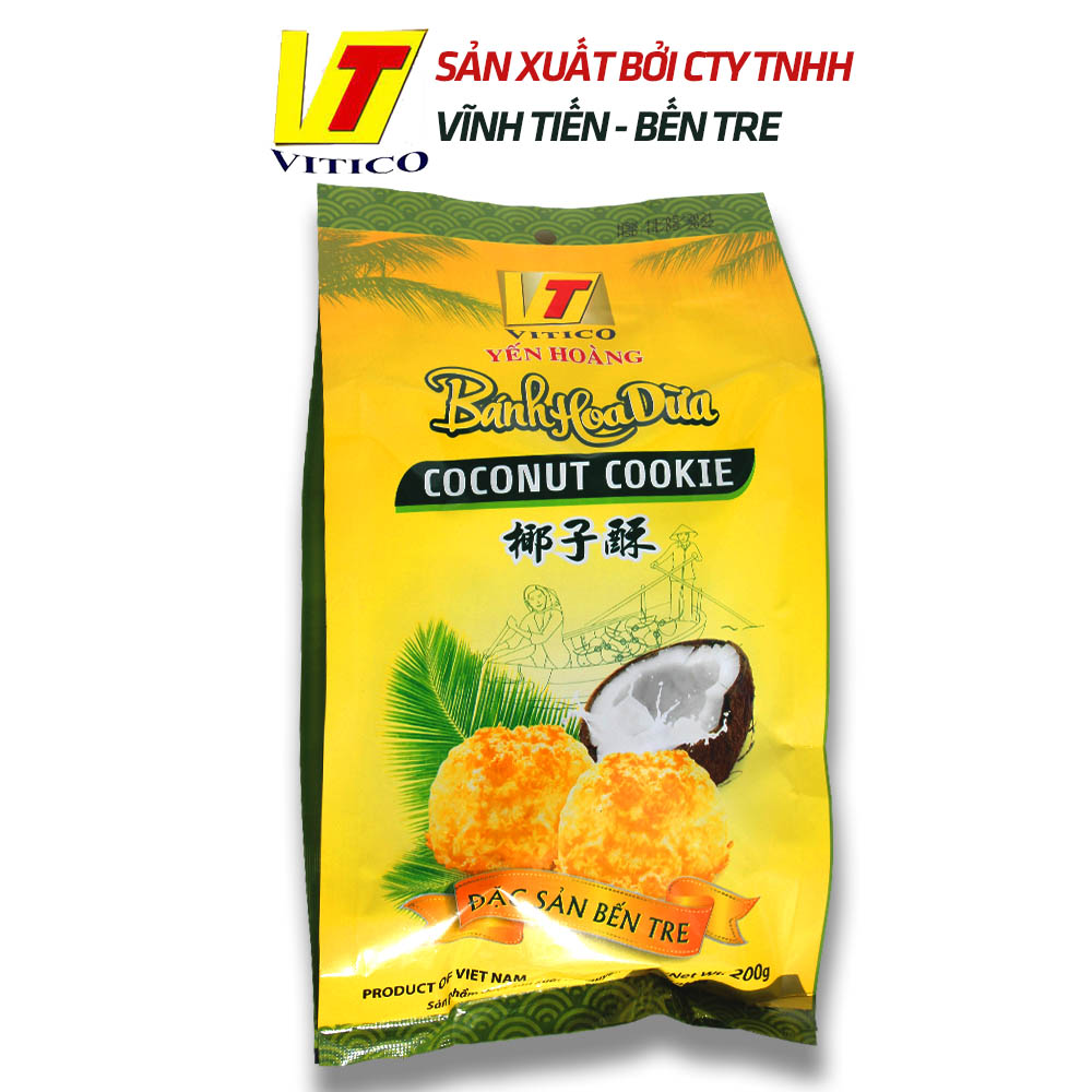Bánh Hoa Dừa Cô Lái Đò YẾN HOÀNG 200g Vị Sữa Dừa Truyền Thống