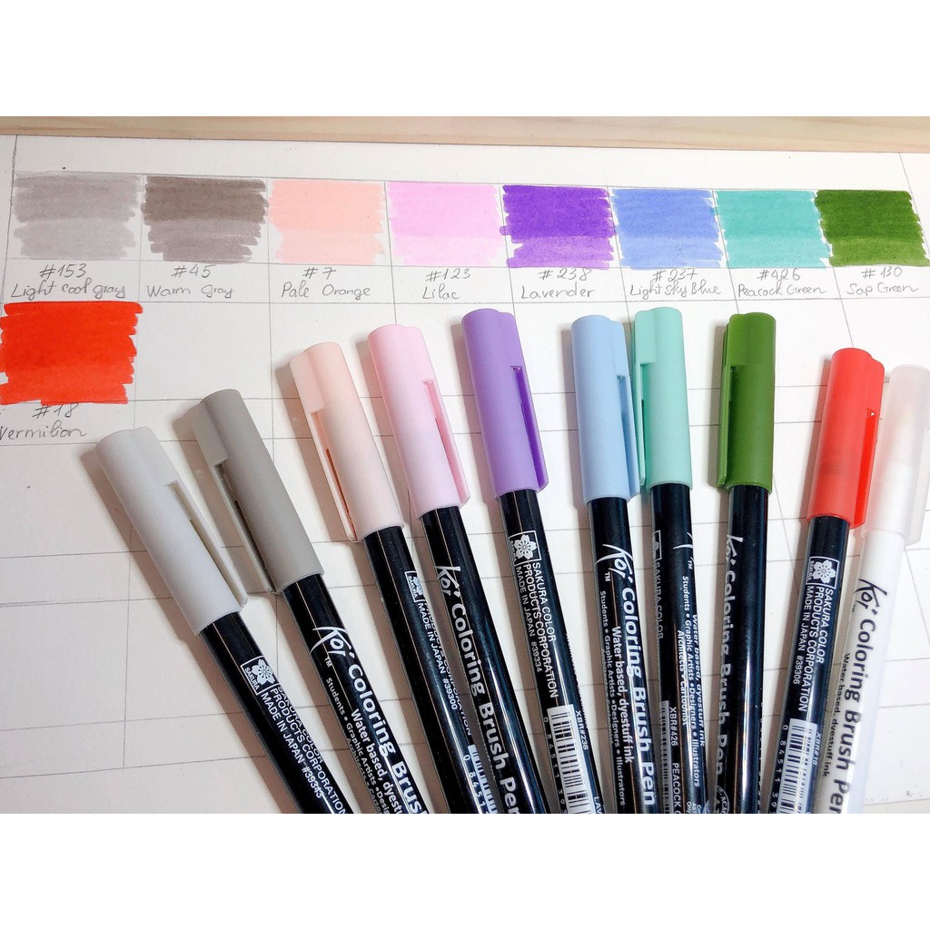 [ Cây lẻ ] Bút Cọ Màu Nước SAKURA Koi - Coloring Brush Pen