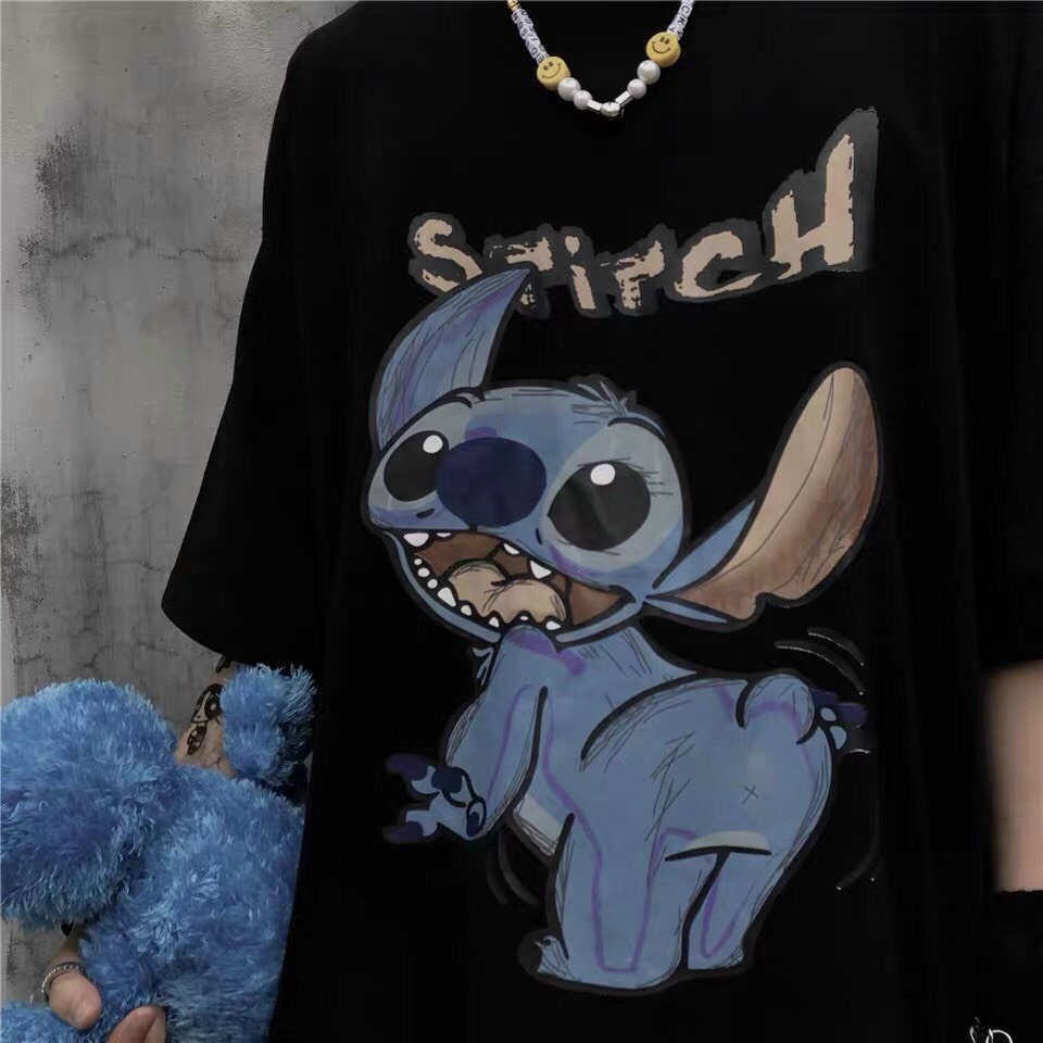 Áo thun STITCH siêu đẹp chất thun cotton co giãn form rộng TP