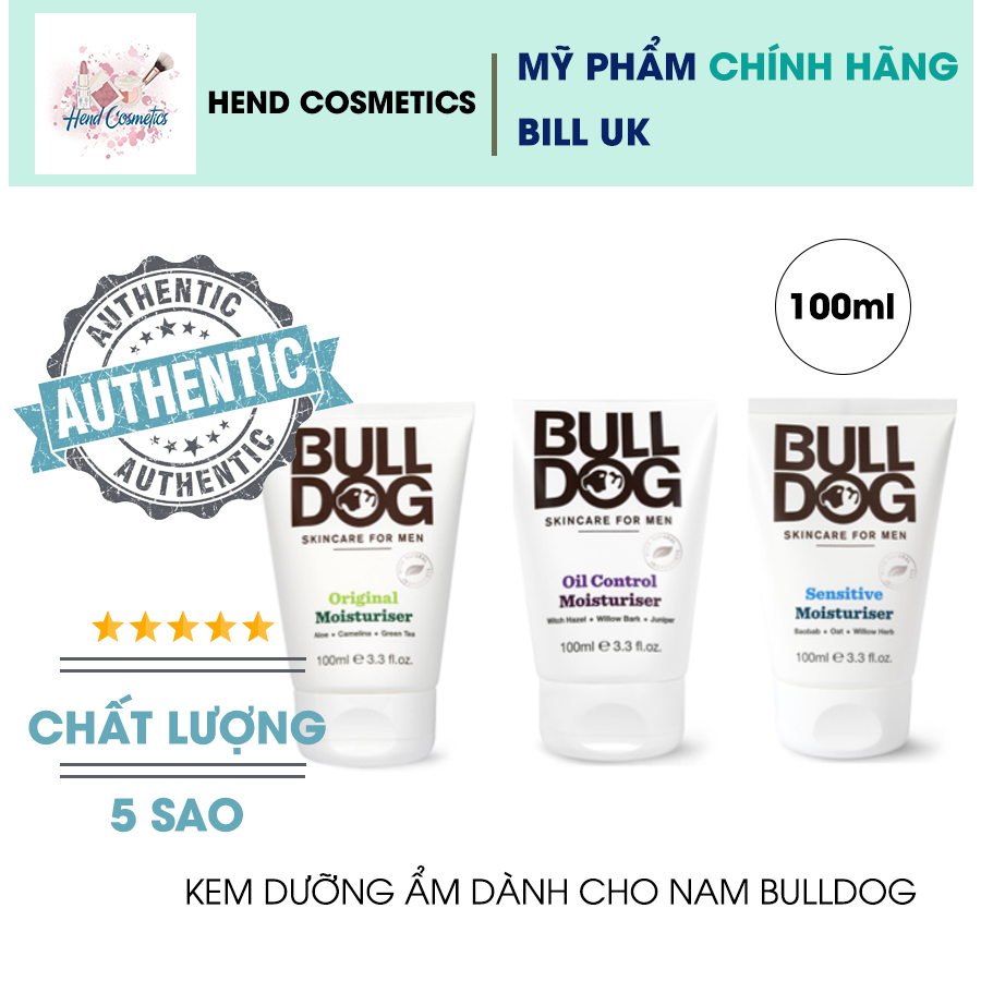 Kem dưỡng Bulldog Moisturiser Dành Cho Nam 100ml (Hàng Anh)