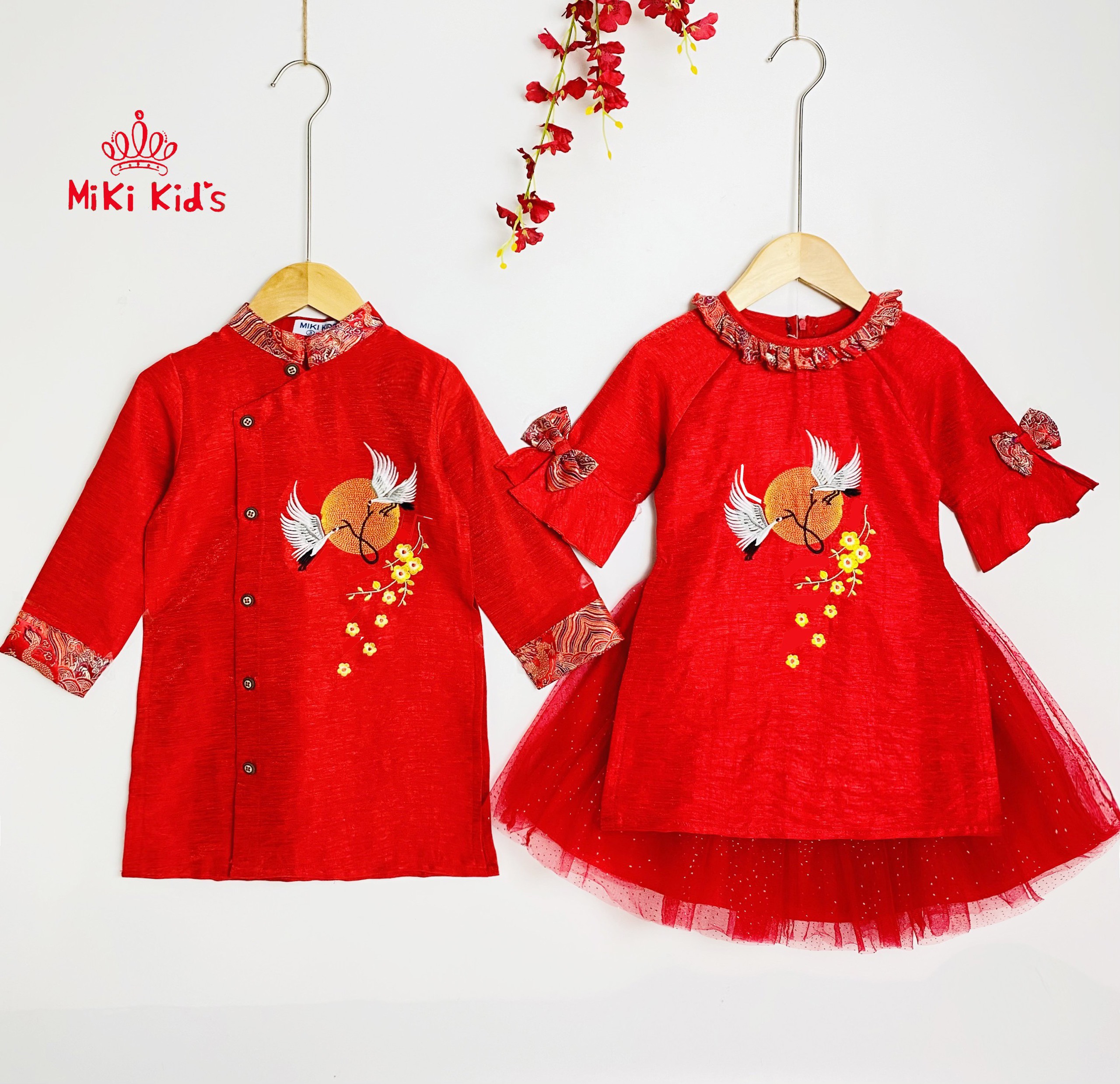 Áo dài bé trai diện lễ tết size 12-32kg