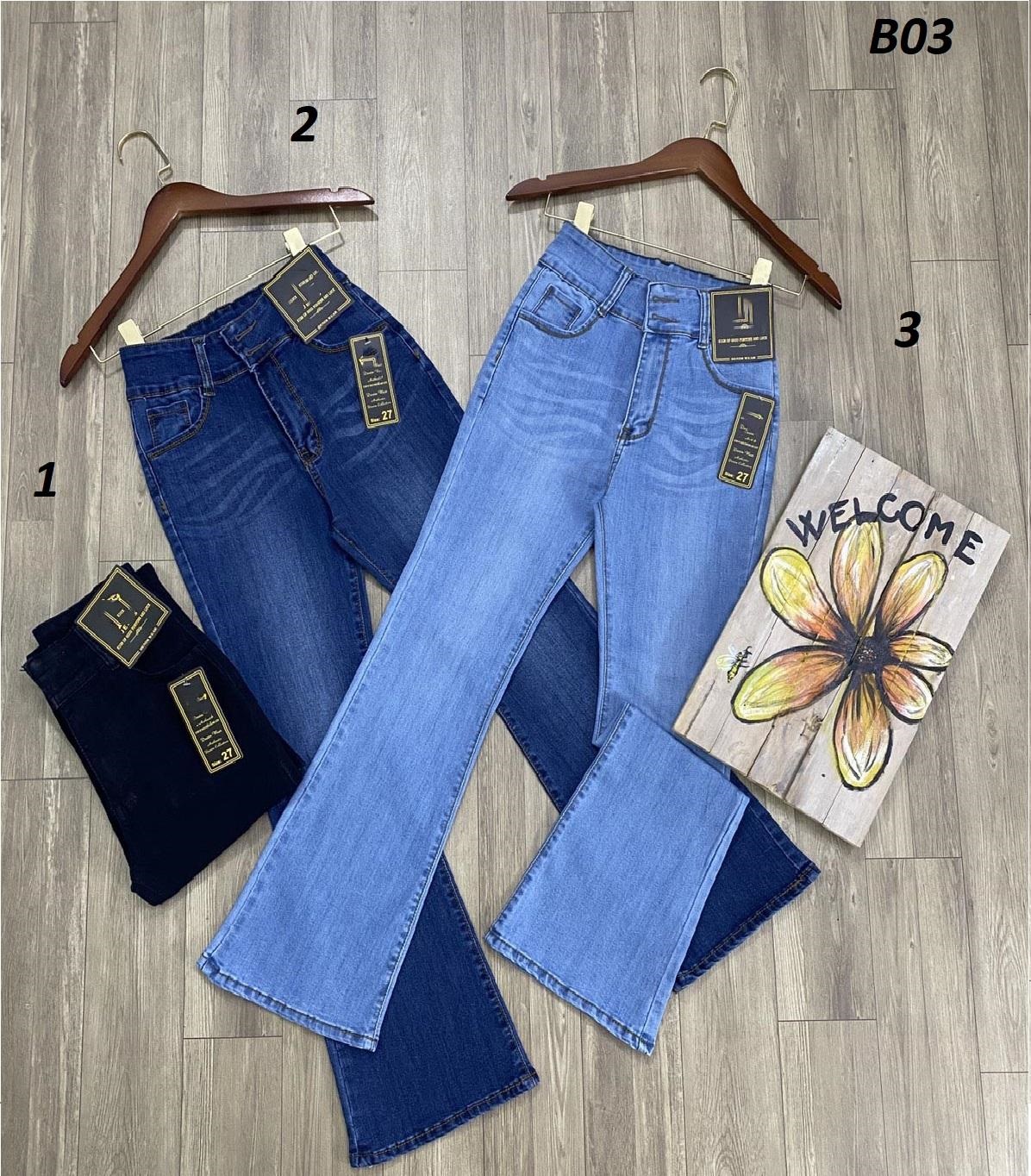 [HCM]Quần jean nữ loe có 3 màu dành cho người từ 44 đến 75kg