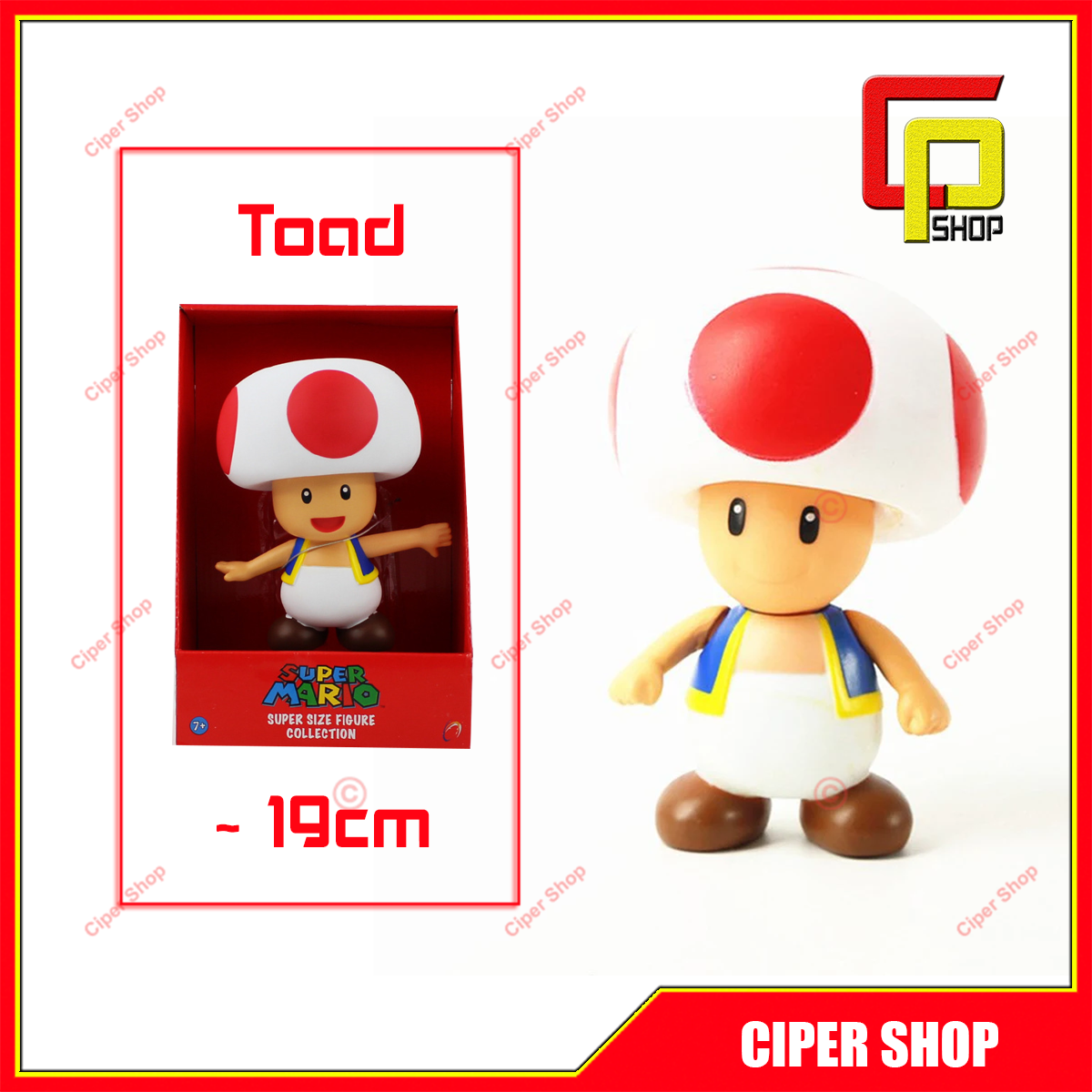 Mô hình nấm Toad - Mô hình Mario - Figure Toad Mario