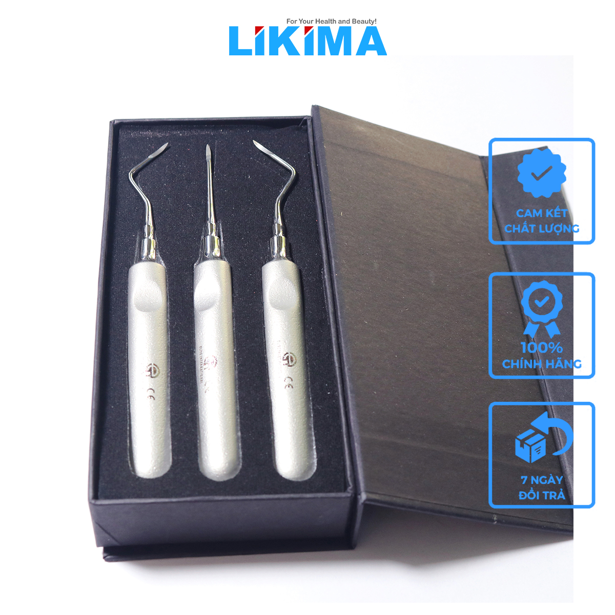 Bộ 3 bẩy nhổ chân răng Root tip Heidbrink -Dụng cụ bẩy răng - 1277 - Likima